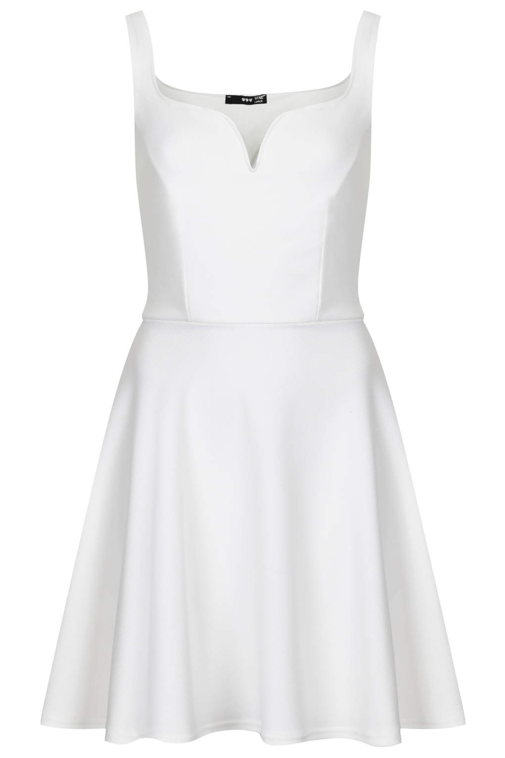 Topshop Mano Skater Dress By Tfnc in White | Lyst