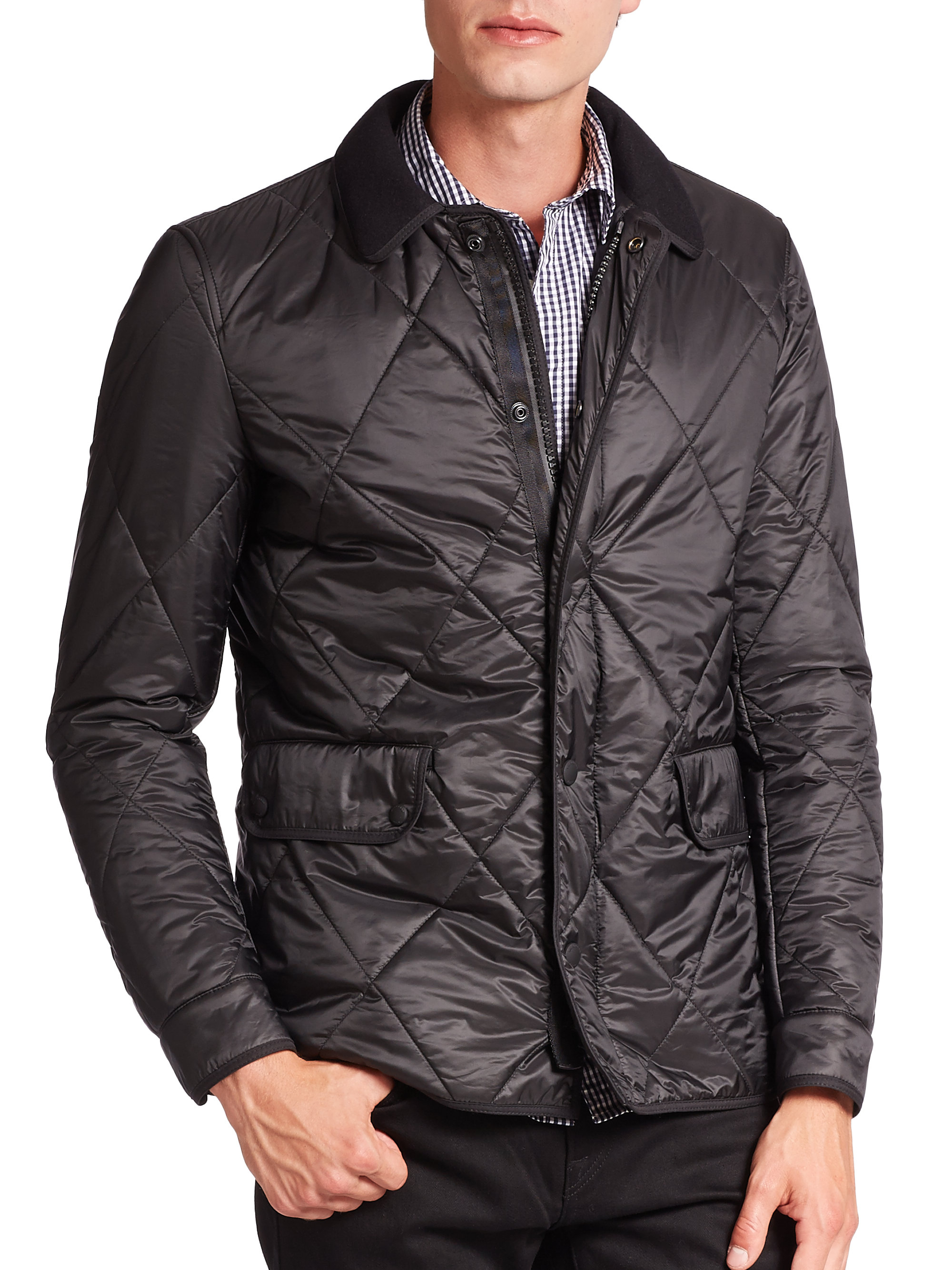 Burberry brit Townsend Quilted Jacket in Black for Men | Lyst
