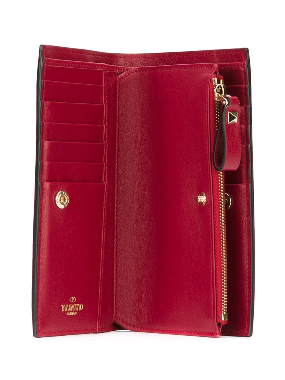 Valentino 'rockstud' Wallet in Red | Lyst