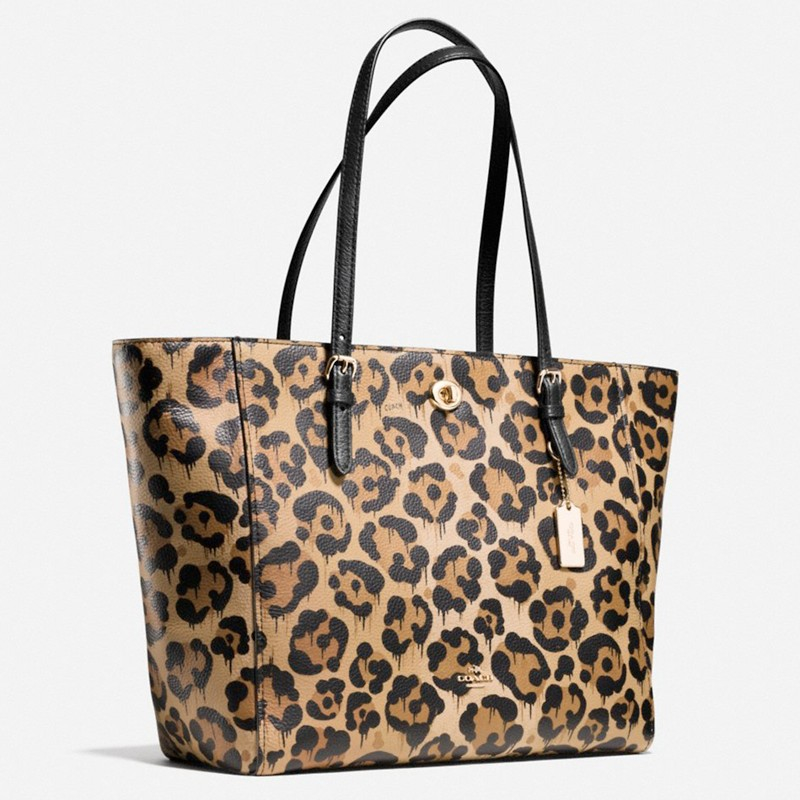 Coach Turnlock Leather Tote Bag Lyst Gallery