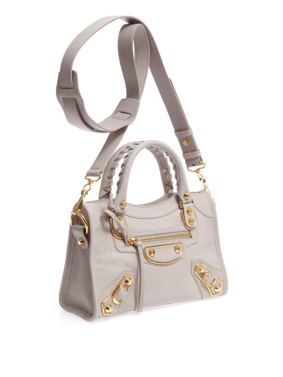 Lyst - Balenciaga Classic Mini City Bag in Gray