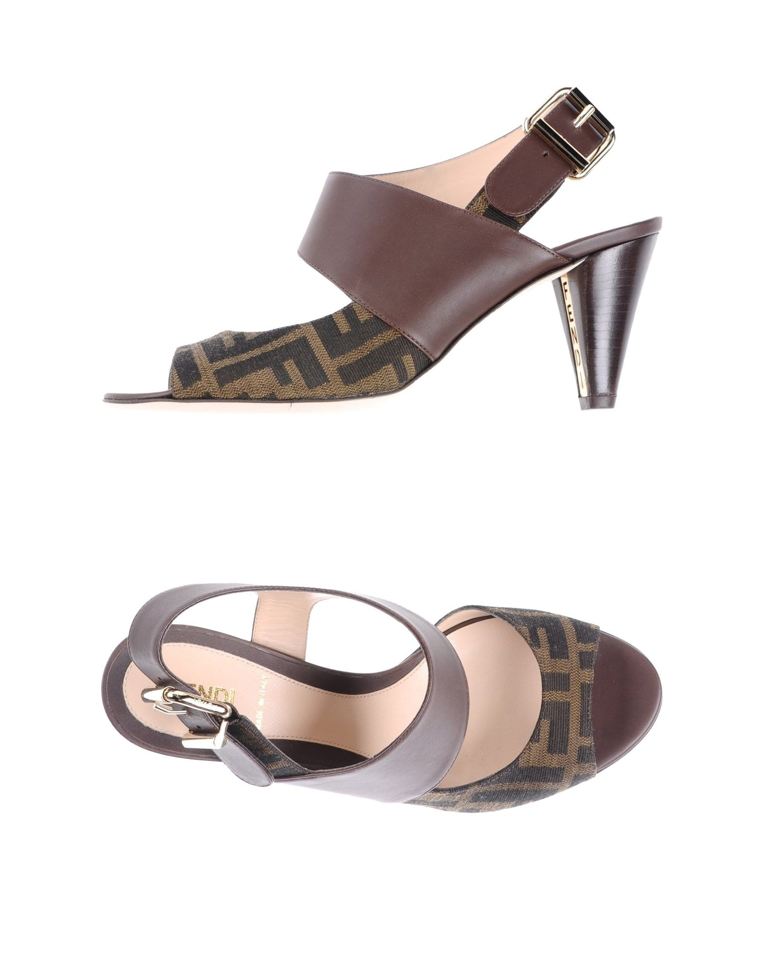heels high store berlin Lyst in Fendi brown) (Dark Heeled High Brown Sandals heels high store berlin Lyst in Fendi brown) (Dark Heeled High Brown Sandals
