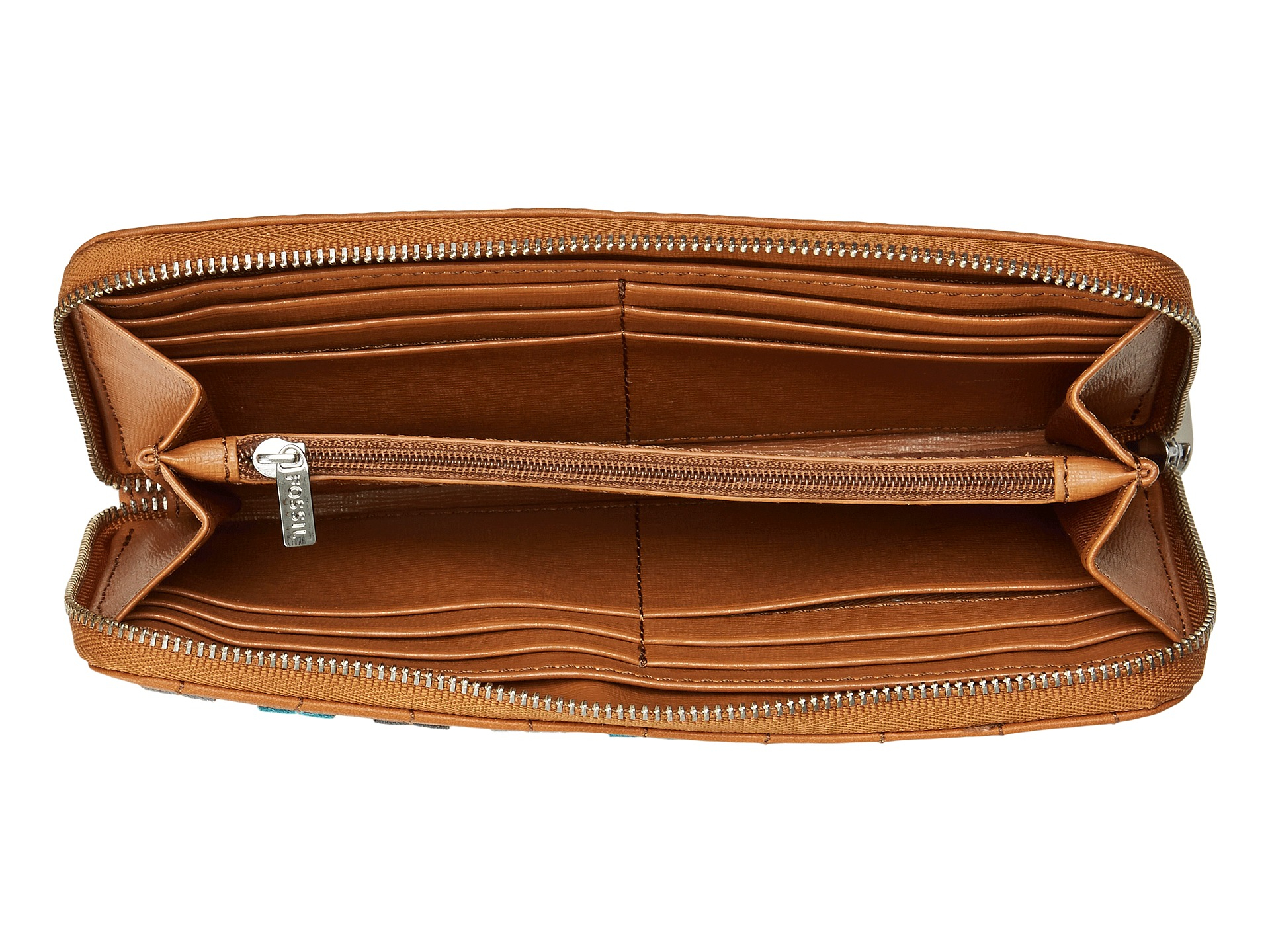 Fossil Beige Sydney Zip Clutch Lyst