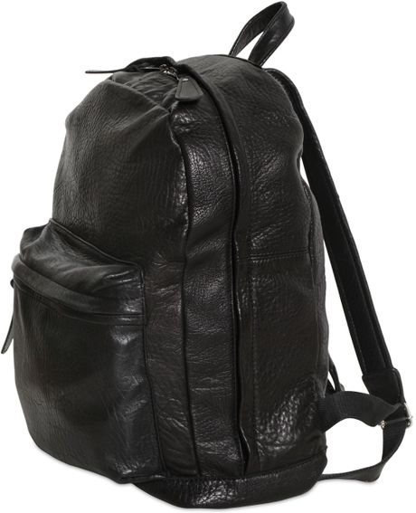 Giorgio Brato Textured Leather Backpack in Black for Men | Lyst