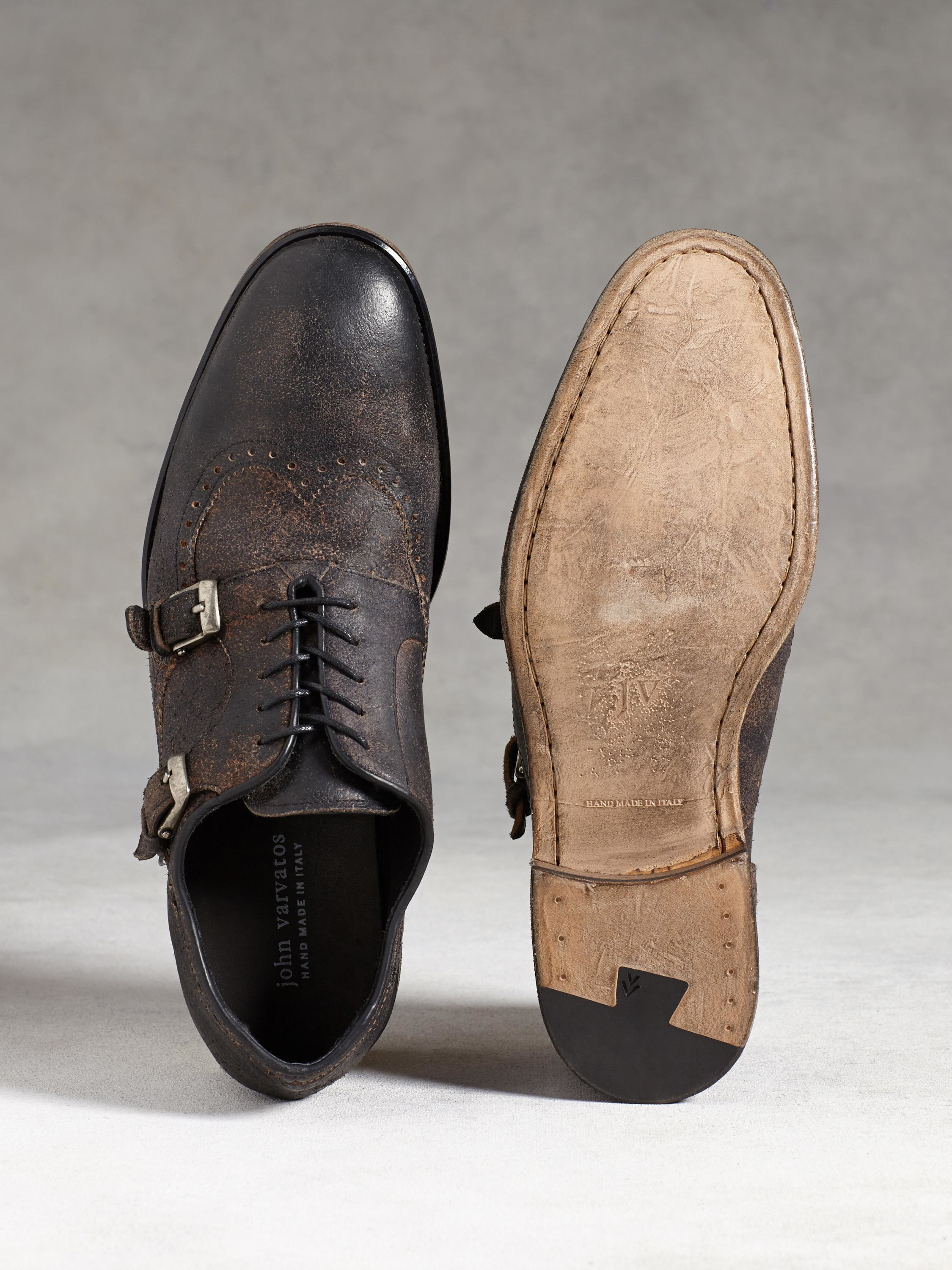 Lyst John Varvatos Fleetwood Artisan Laced Monk Shoe in Brown for Men