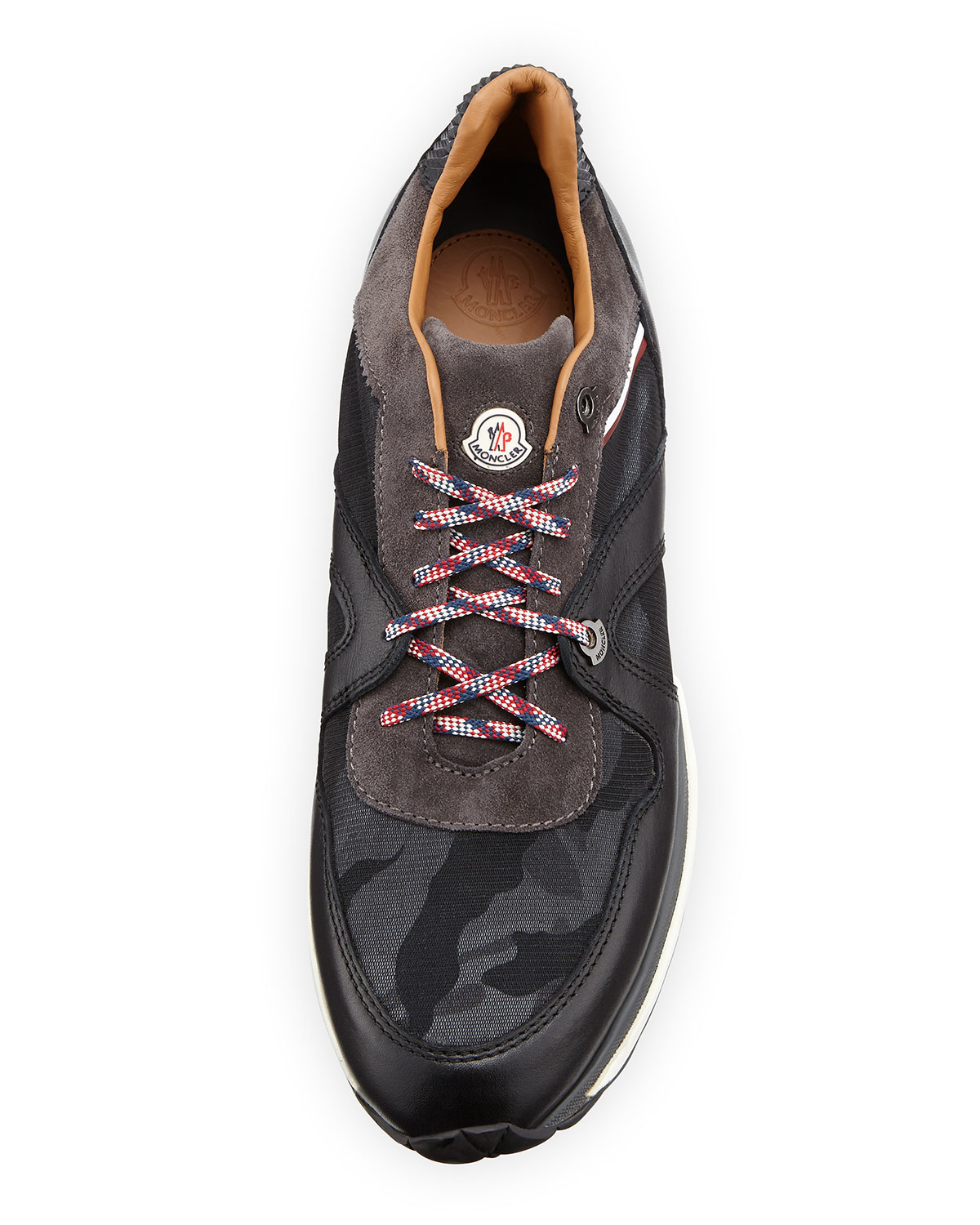 moncler suede mesh runner