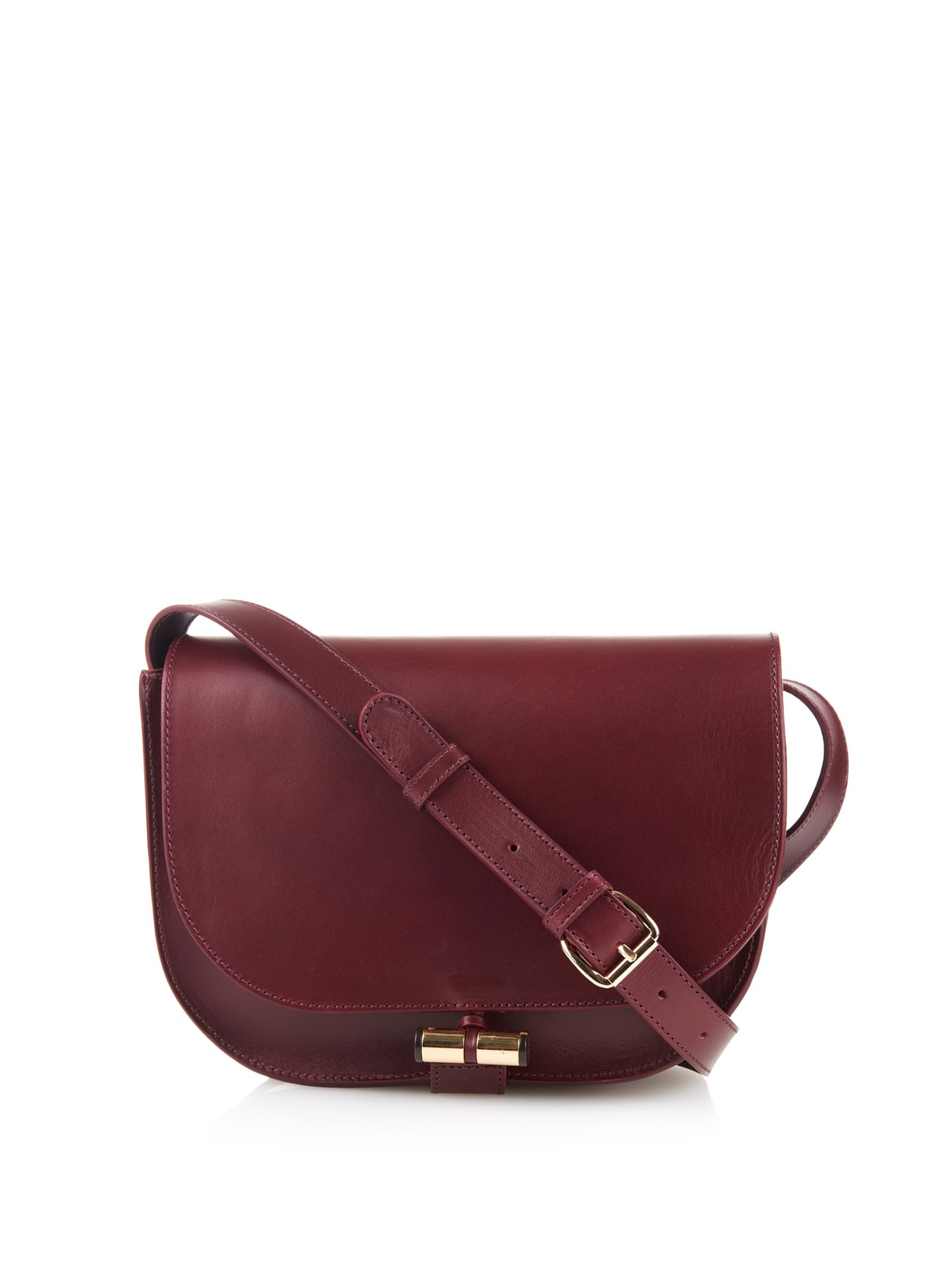 Lyst A P C June Leather Cross Body Bag In Purple Gallery
