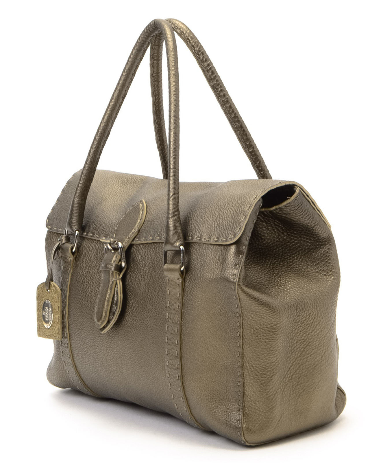Lyst - Fendi Selleria Linda Shoulder Bag in Gray