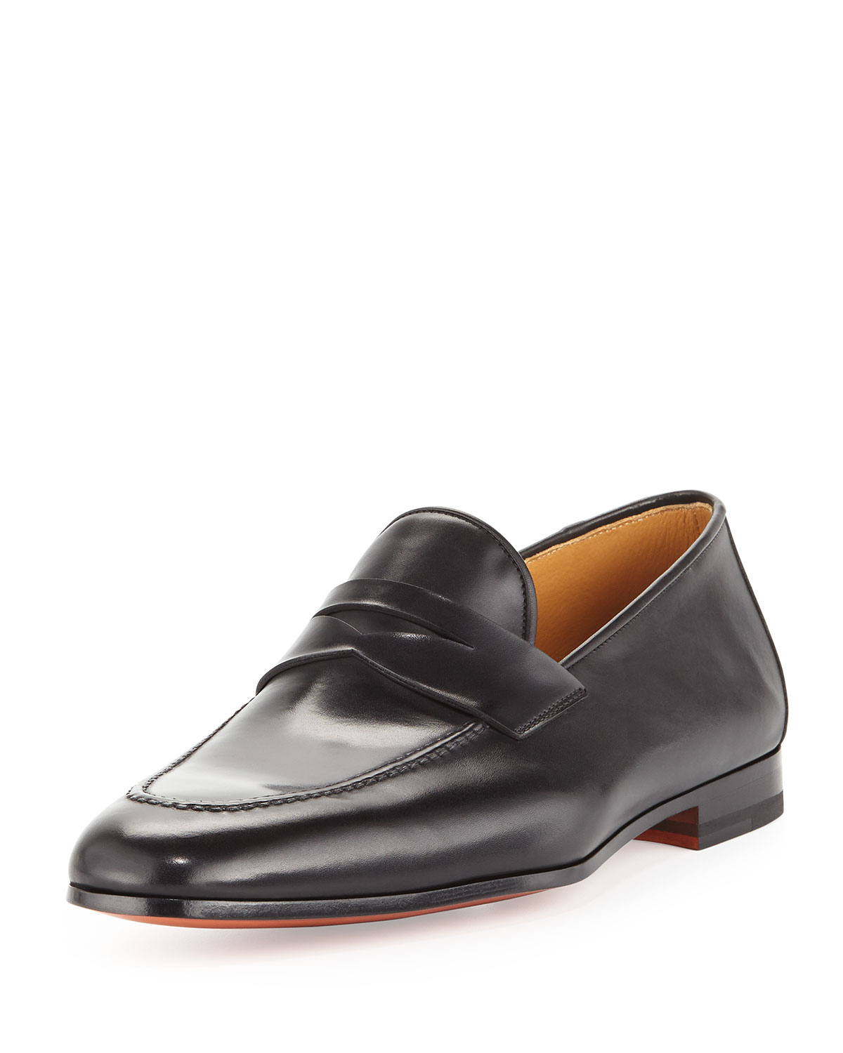 Magnanni For Neiman Marcus Apron-Toe Penny Loafer in Black for Men | Lyst