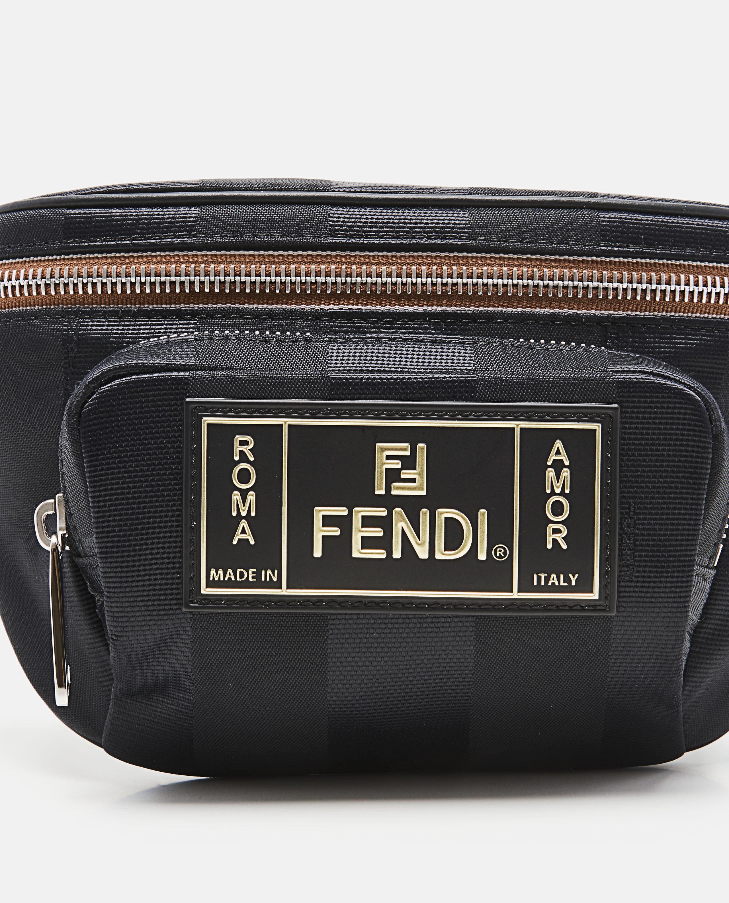 Fendi Waist Bag With Ff Rome Print in Black for Men - Lyst