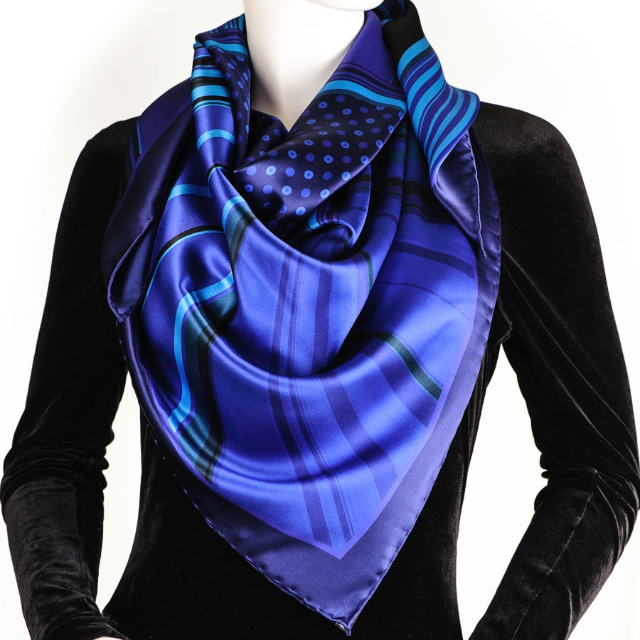 Black.co.uk Perenna Italian Silk Scarf in Purple Lyst