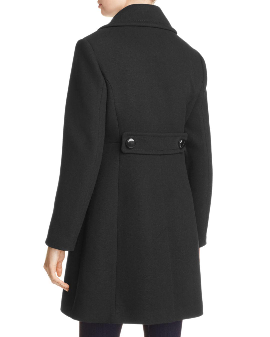 Kate Spade Double-breasted Coat in Black - Lyst
