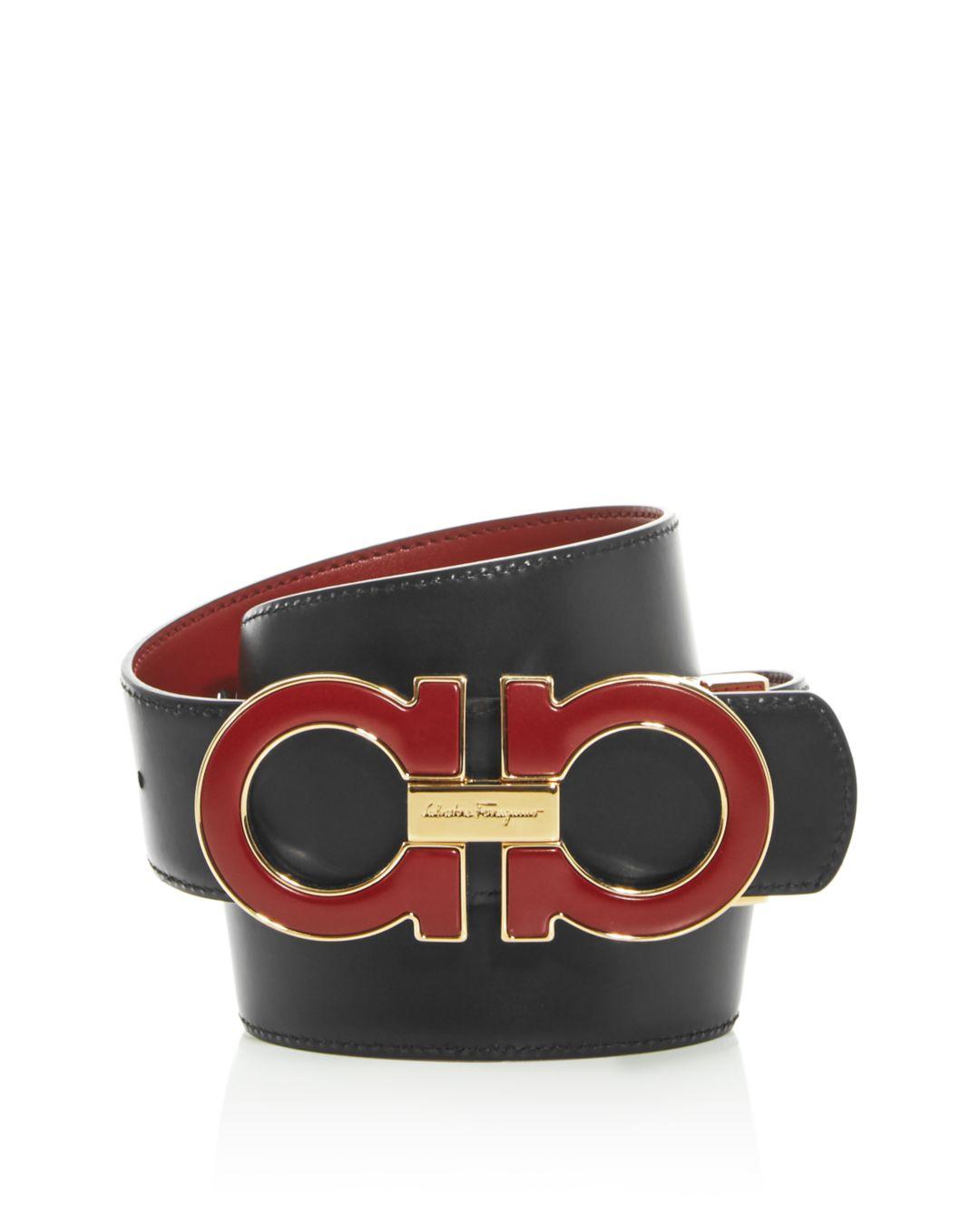 mens red ferragamo belt