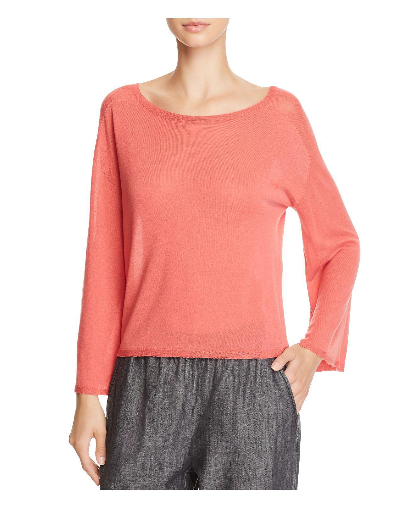 eileen fisher boat neck sweater lyst eileen fisher lightweight boat neck sweater in pink eileen fisher boat neck sweater lyst eileen fisher lightweight boat neck sweater in pink