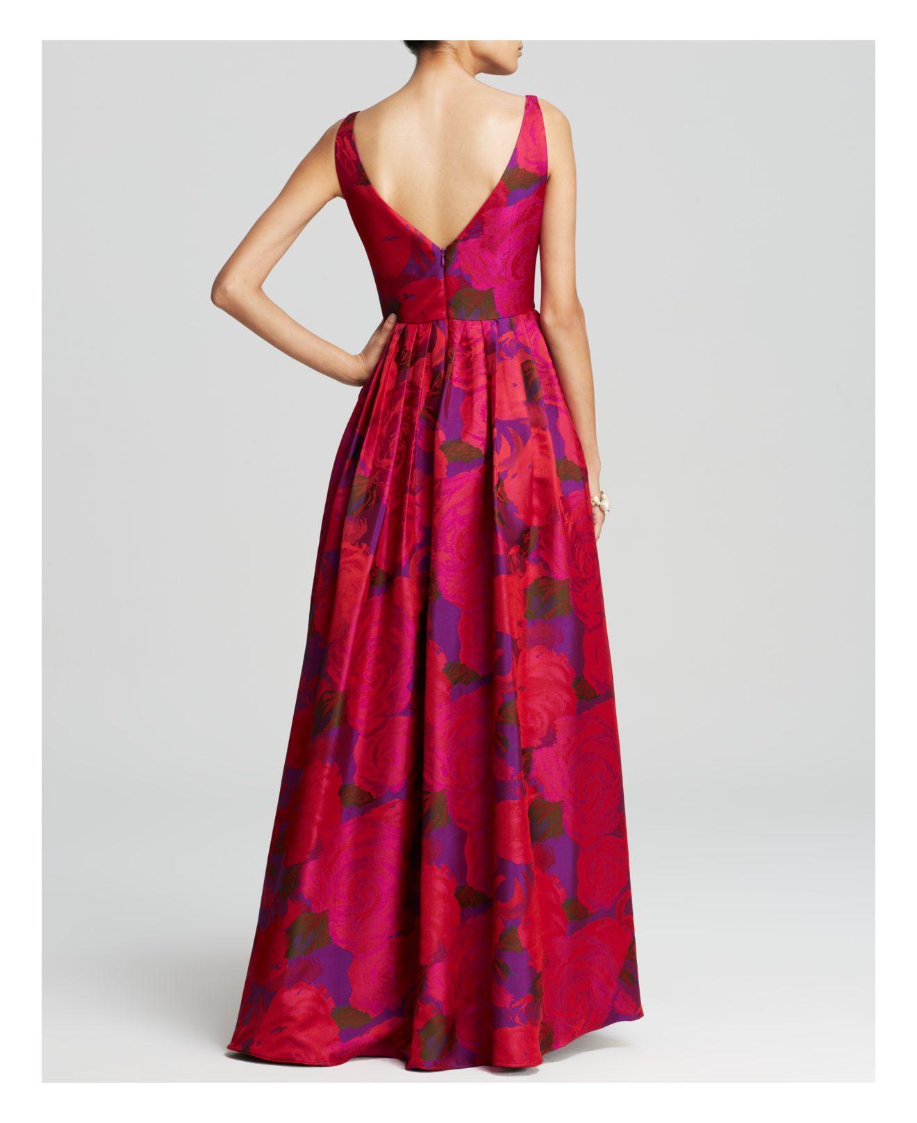 floral print ball gown