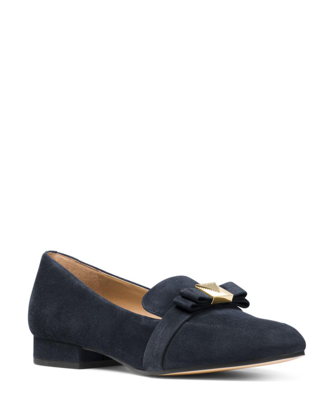 MICHAEL Michael Kors Caroline Suede Loafers in Blue - Lyst