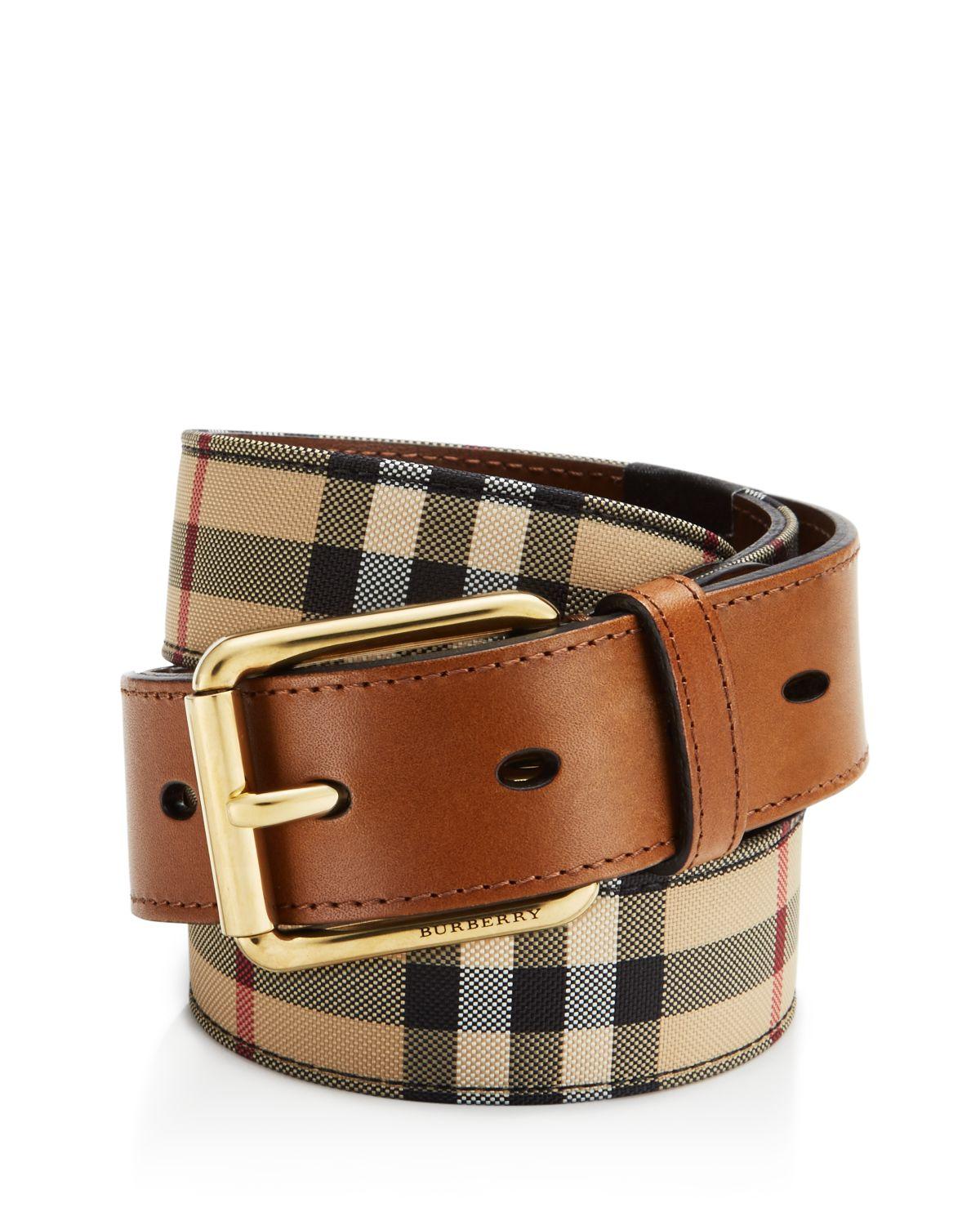 Lyst - Burberry Mark Horseferry Check Belt in Brown for Men