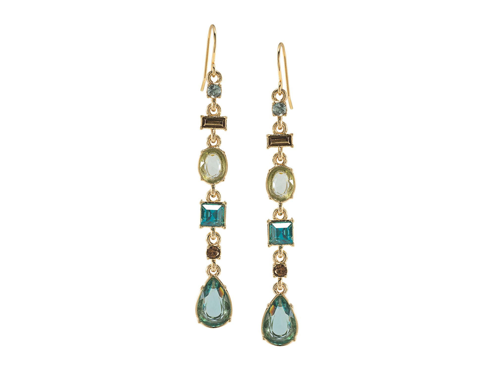 Carolee Linear Drop Earrings in Teal (Gold) | Lyst