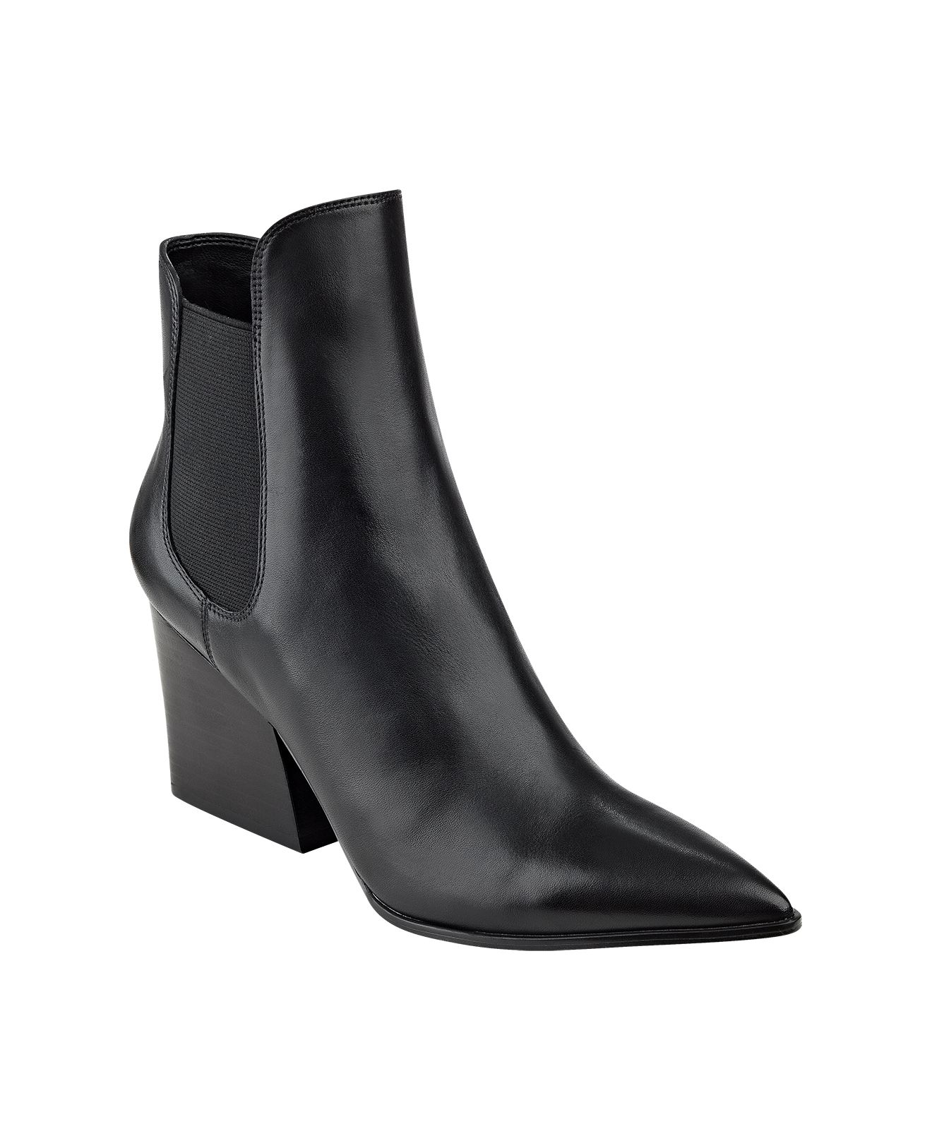 block heel pointed toe booties