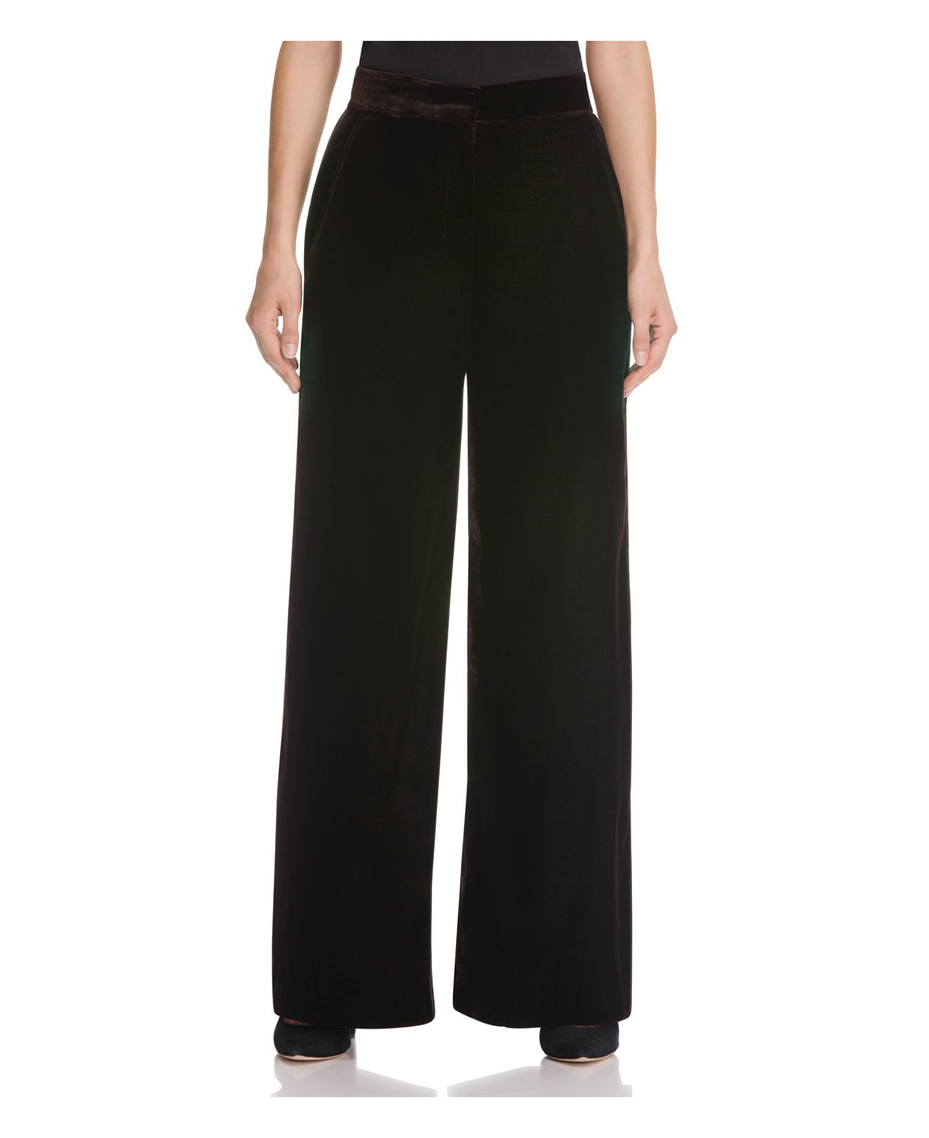 black velvet pants womens