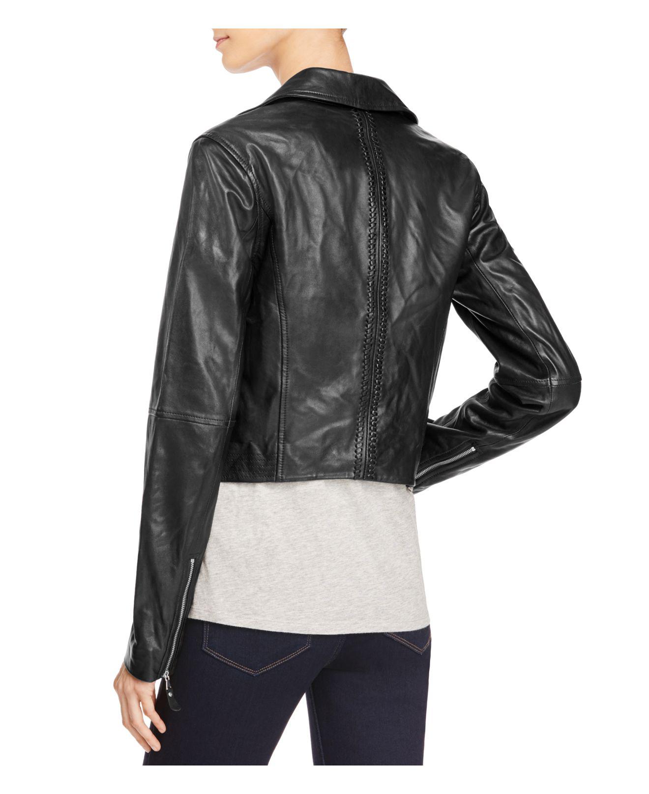 Paige Roanna Leather Jacket Cairoamani Com Lyst Paige Roanna Leather Jacket In Black