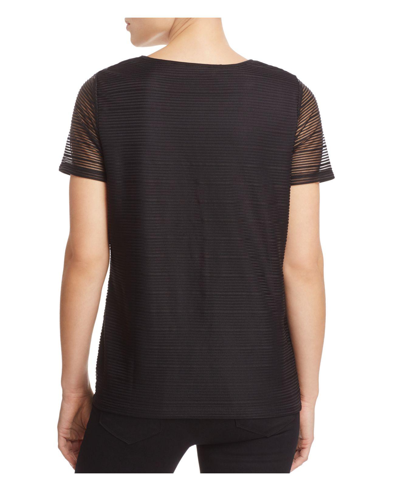 calvin klein sheer stripe t shir