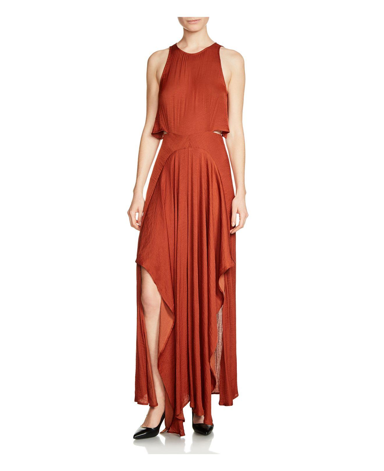 maje ranita cutout maxi dress in lyst maje ranita cutout maxi dress in lyst