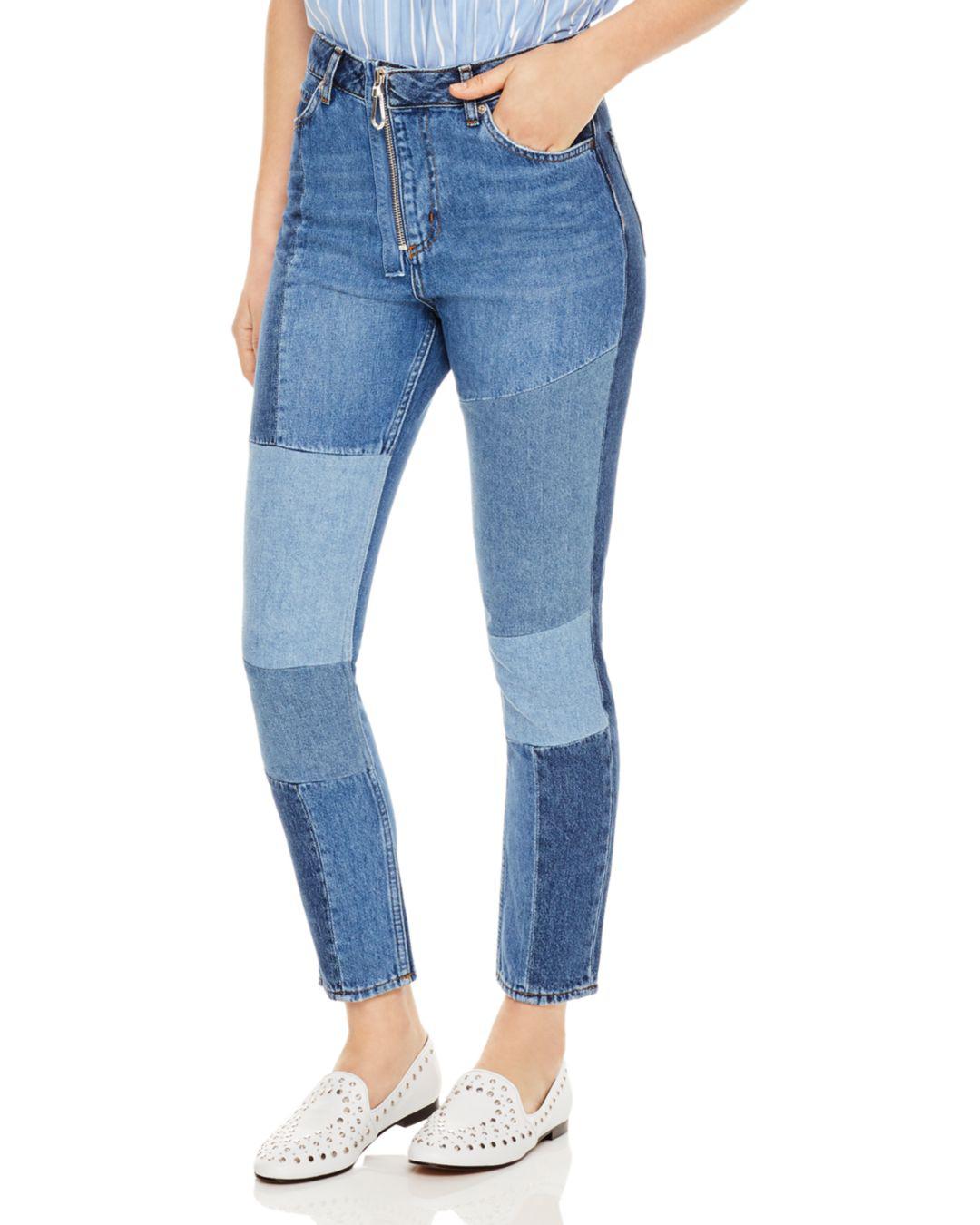 sandro patchwork jeans