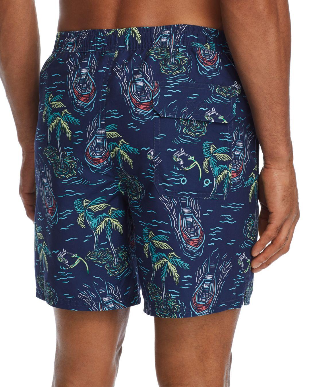 Vineyard Vines Chappy Island - Print Swim Trunks in Blue for Men - Lyst