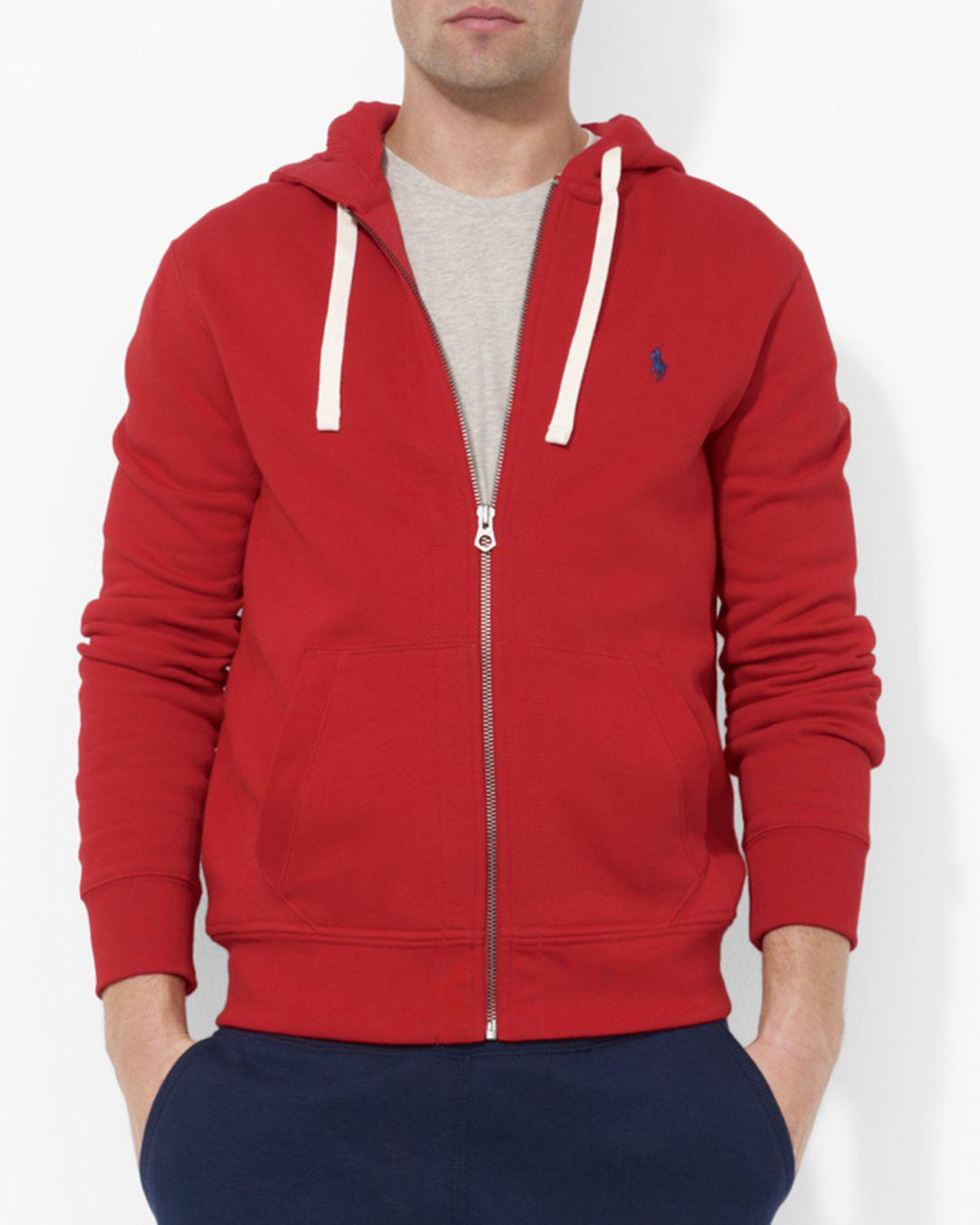 Lyst - Polo Ralph Lauren Classic Full-zip Fleece Hoodie in Red for Men