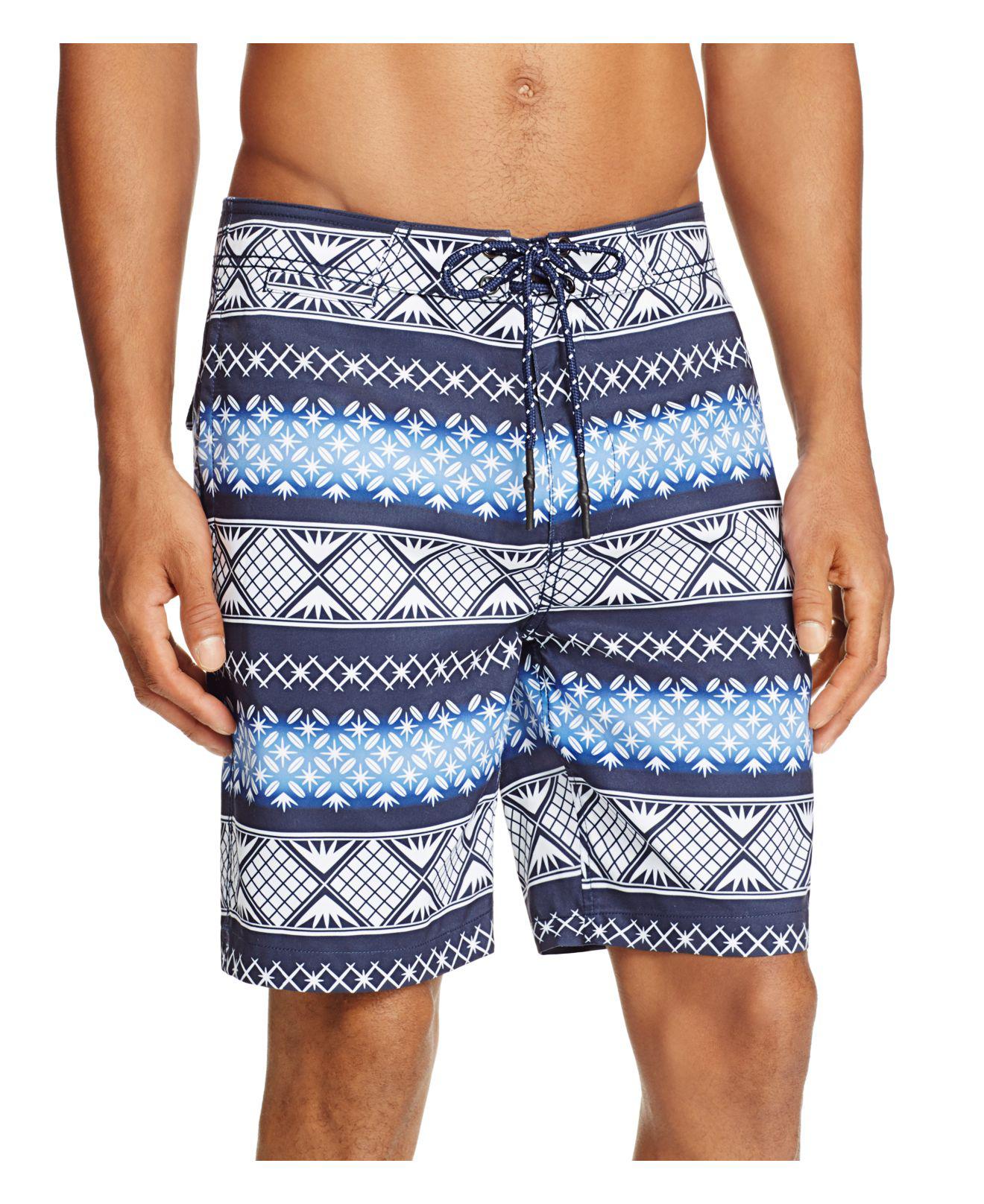 Lyst - Surfside Supply Geometric Stripe Board Shorts in Blue for Men