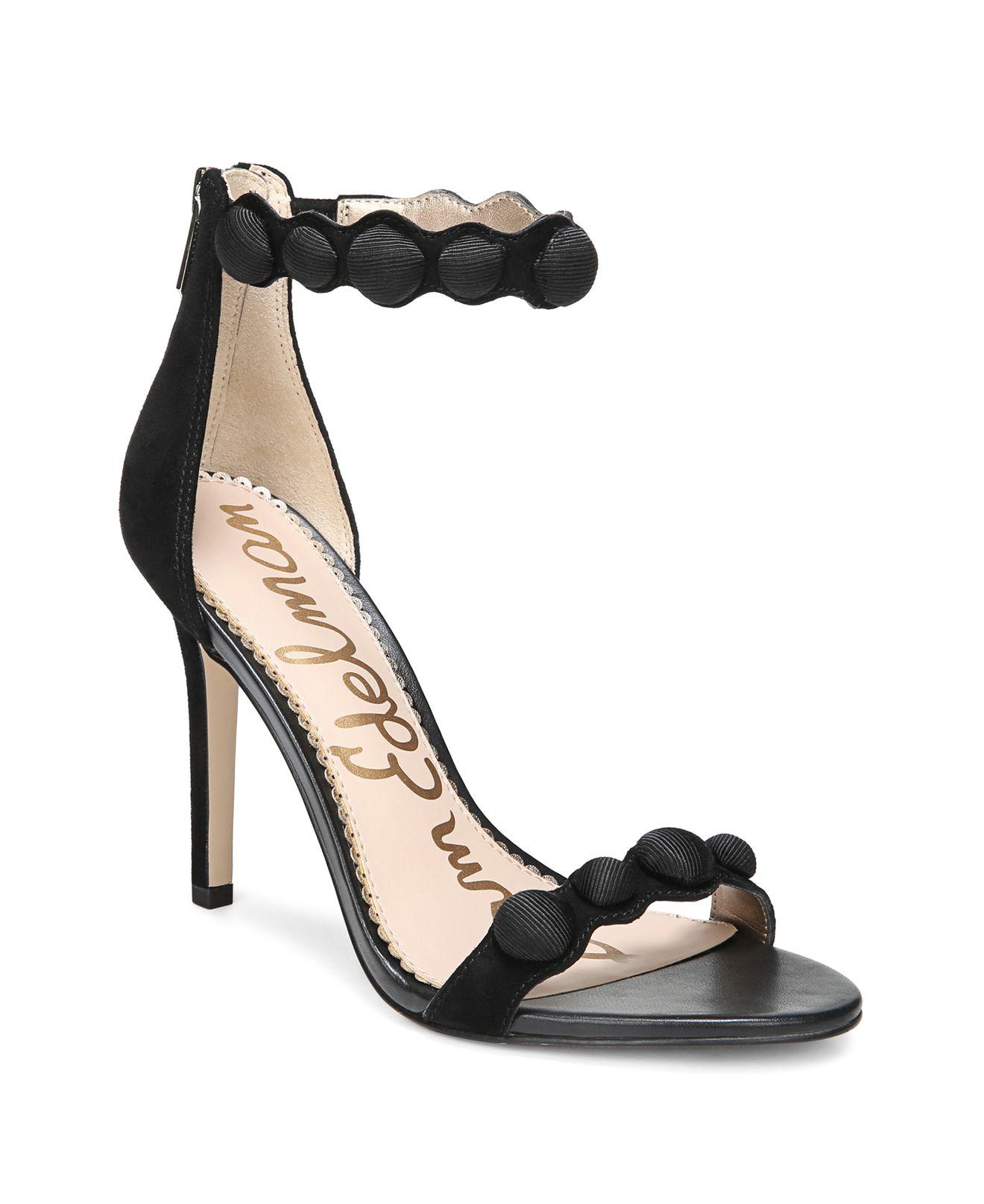 Lyst - Sam Edelman Women's Addison Suede High-heel Ankle Strap Sandals ...