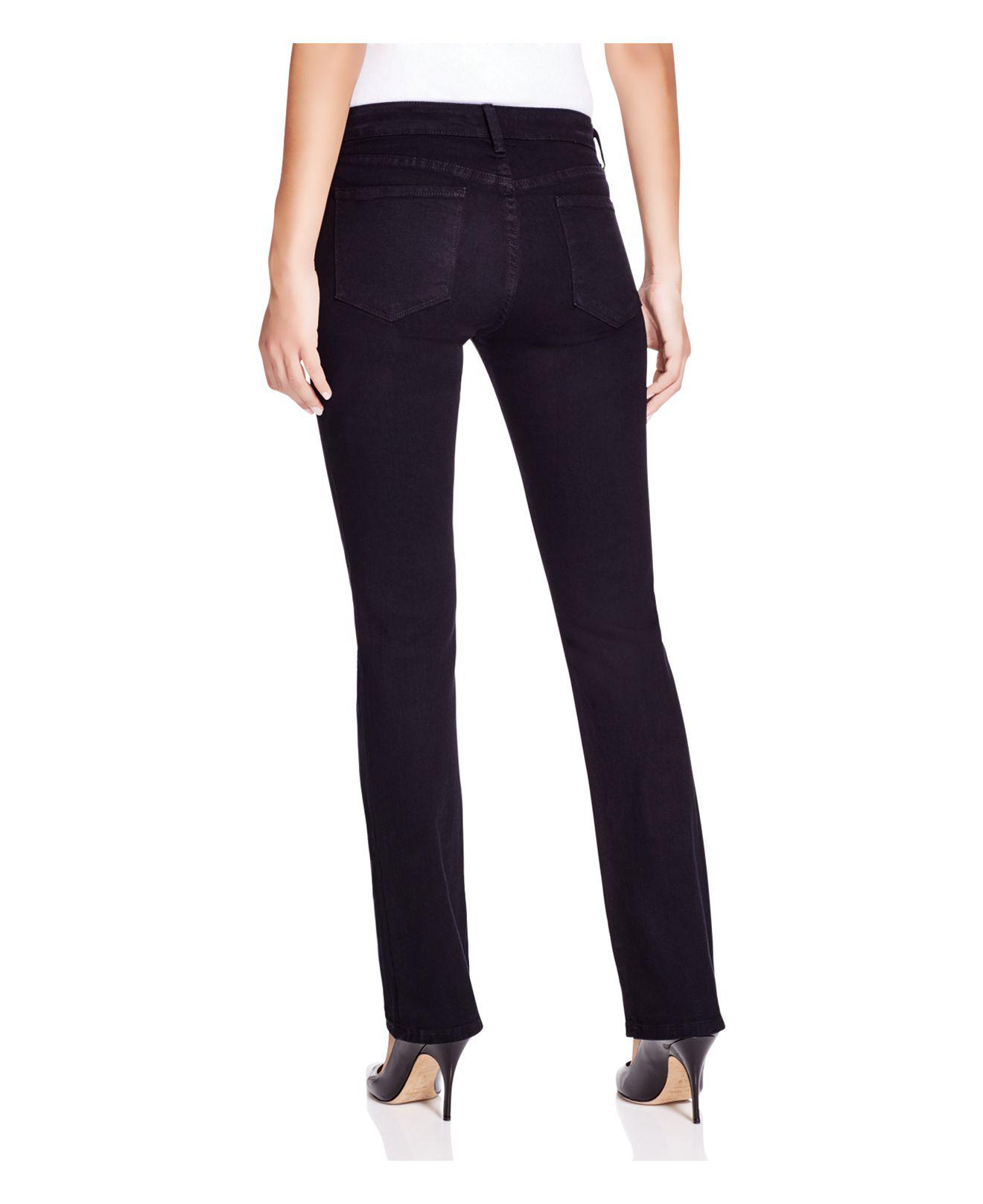 Lyst - Nydj Billie Mini Bootcut Jeans In Black in Black