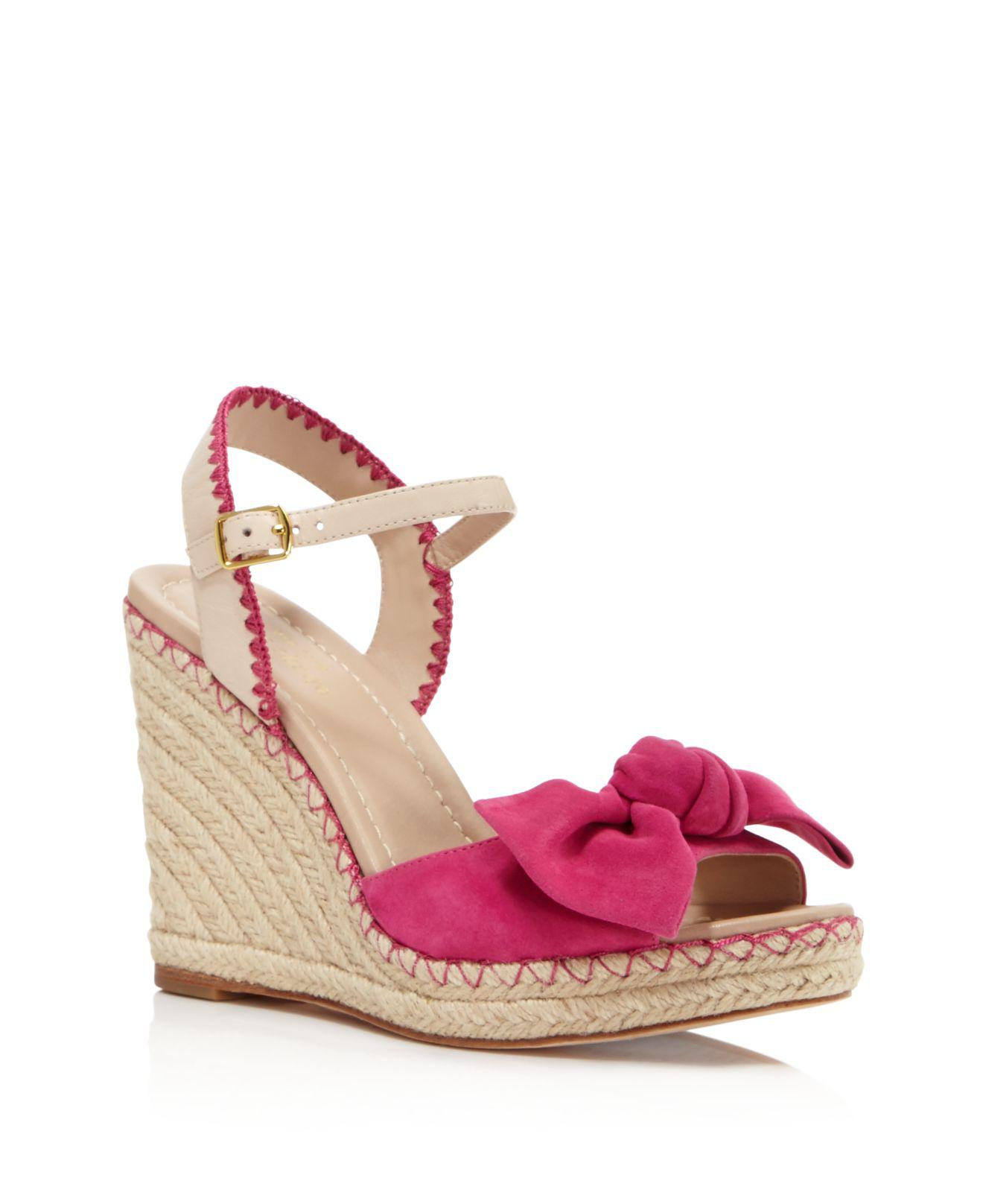 Lyst - Kate Spade Jane Espadrille Platform Wedge Sandals in Pink