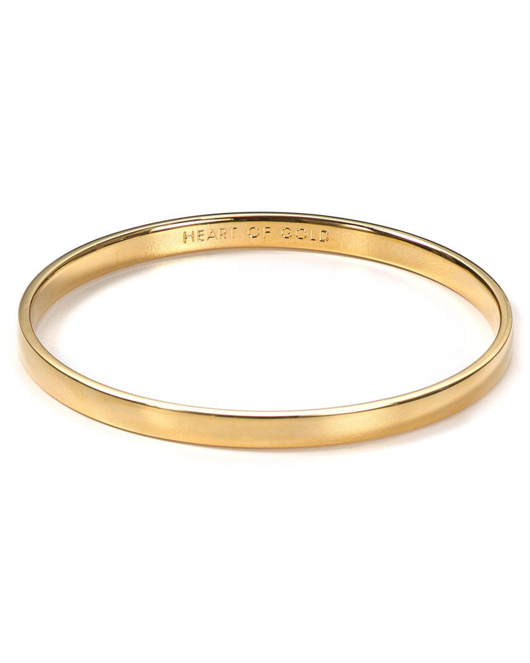 Lyst - Kate Spade Idiom Heart Of Gold Bangle in Metallic