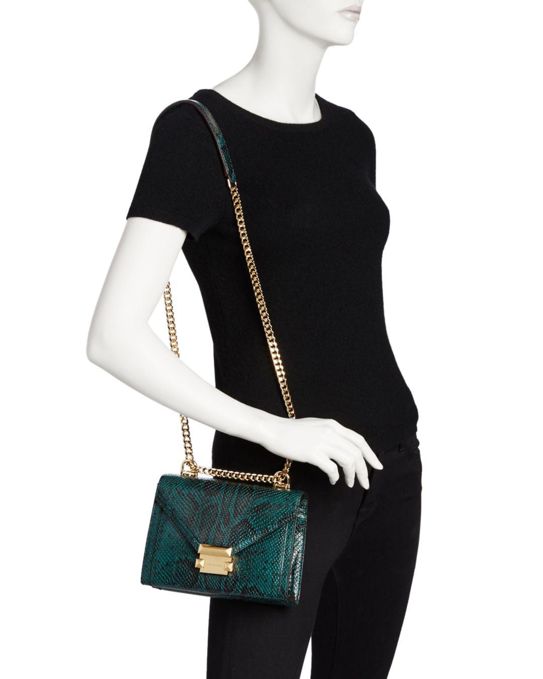 whitney small leather shoulder bag