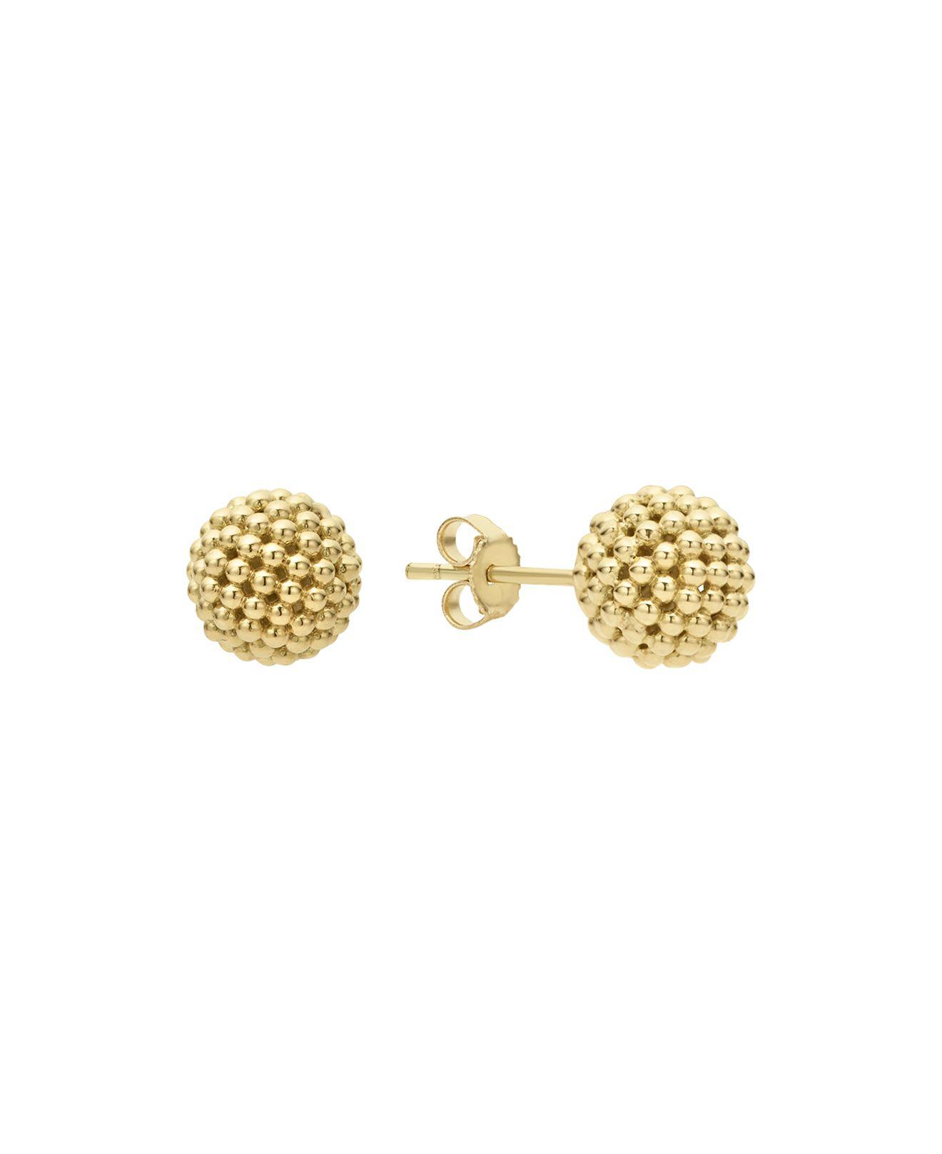 Lyst Lagos Caviar Gold Collection 18k Stud Earrings In Metallic Lagos Women S Metallic Caviar Gold Collection 18k Stud Earrings