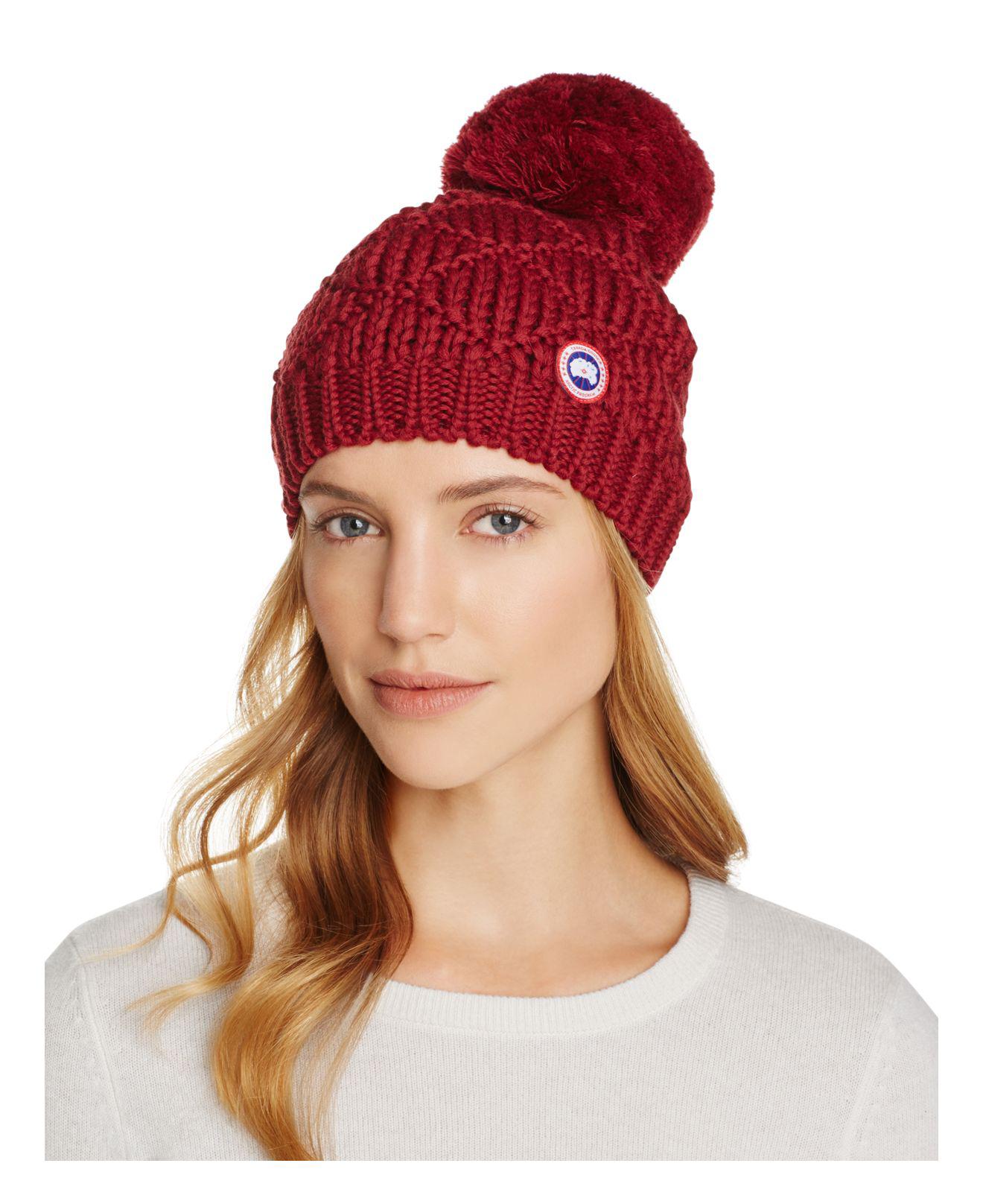 canada goose down pom toque