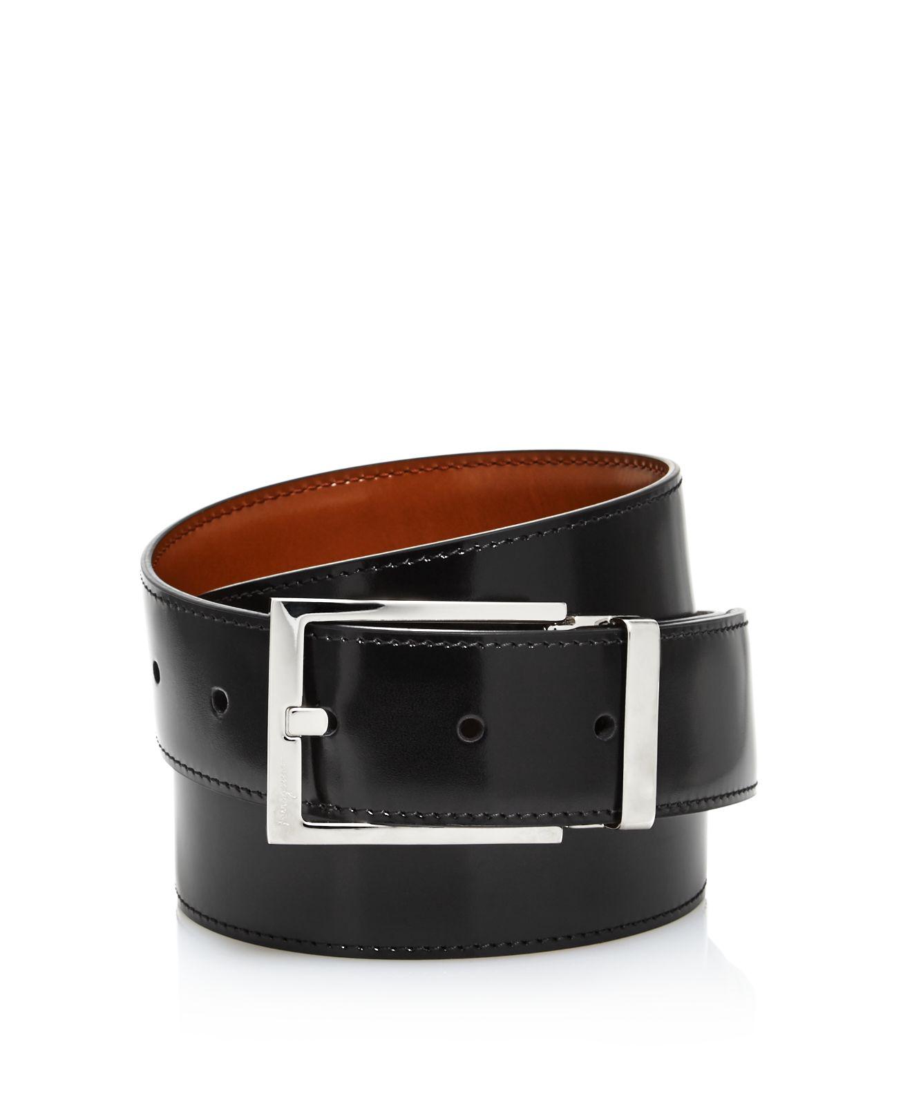 lyst ferragamo square buckle reversible belt in brown lyst ferragamo square buckle reversible belt in brown