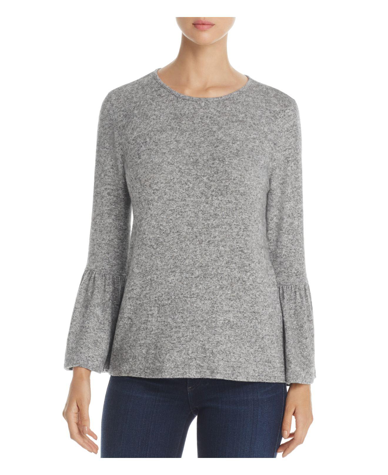 Lyst - Kim & Cami Bell Sleeve Melange Sweater in Gray