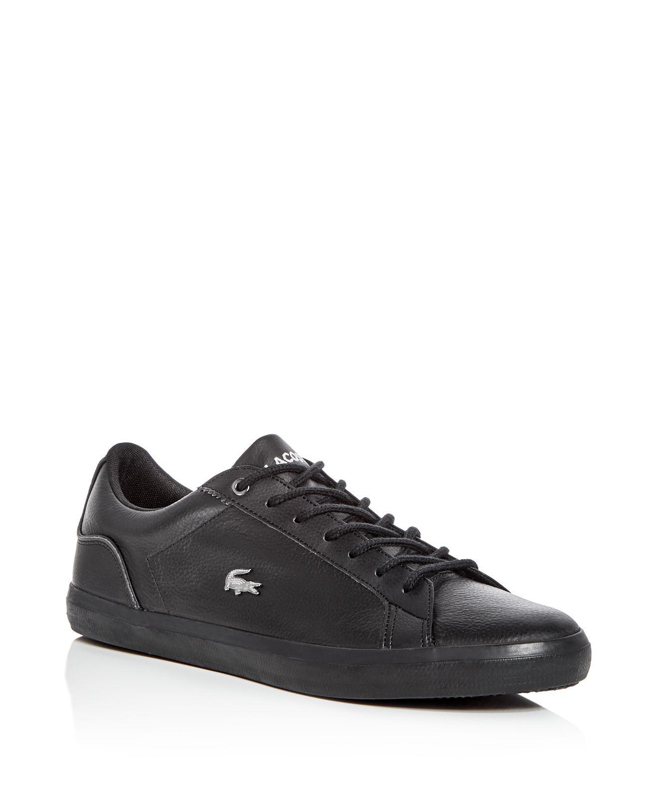 Lyst - Lacoste Men's Lerond Leather Lace Up Sneakers in Black for Men