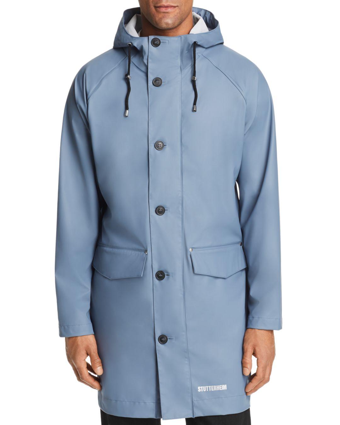 Stutterheim Ekeby Lightweight Rain Jacket in Blue for Men - Lyst