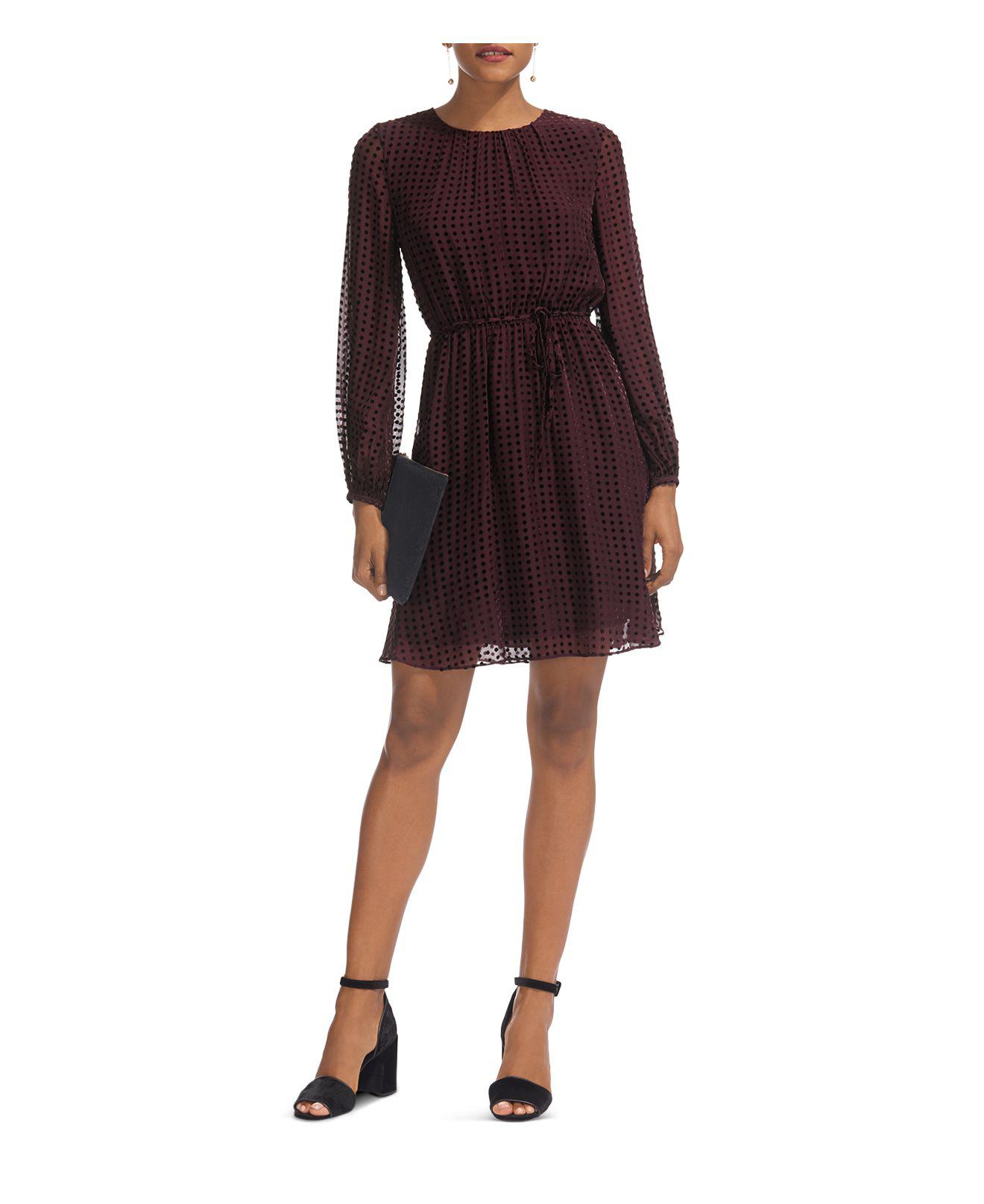 Lyst Whistles Velvet Polka Dot Dress