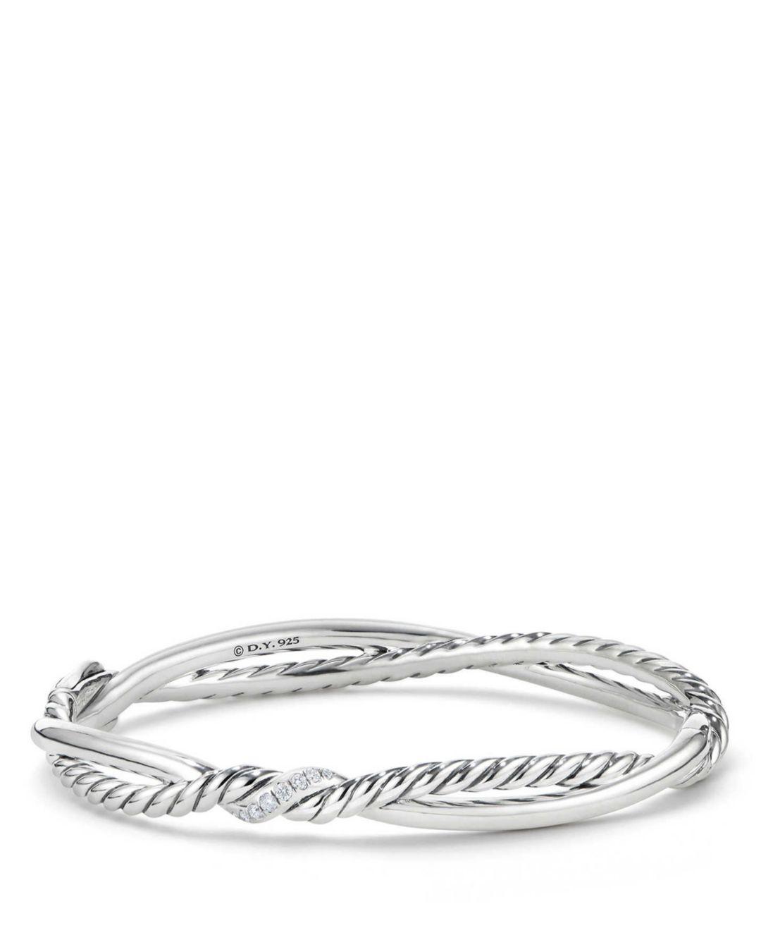 Lyst David Yurman Continuance Small Station Bracelet With Diamonds David Yurman Women S Metallic Continuance Small Station Bracelet
