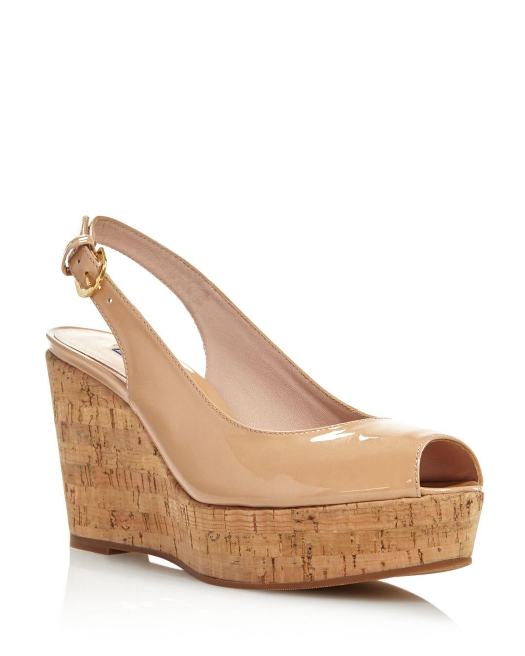 peep toe platform wedge sandals