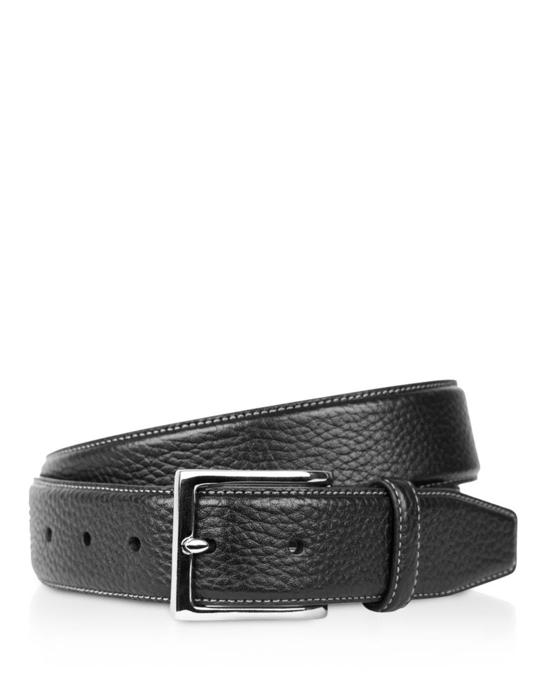 Lyst - Cole Haan Pebble Leather Belt in Black for Men