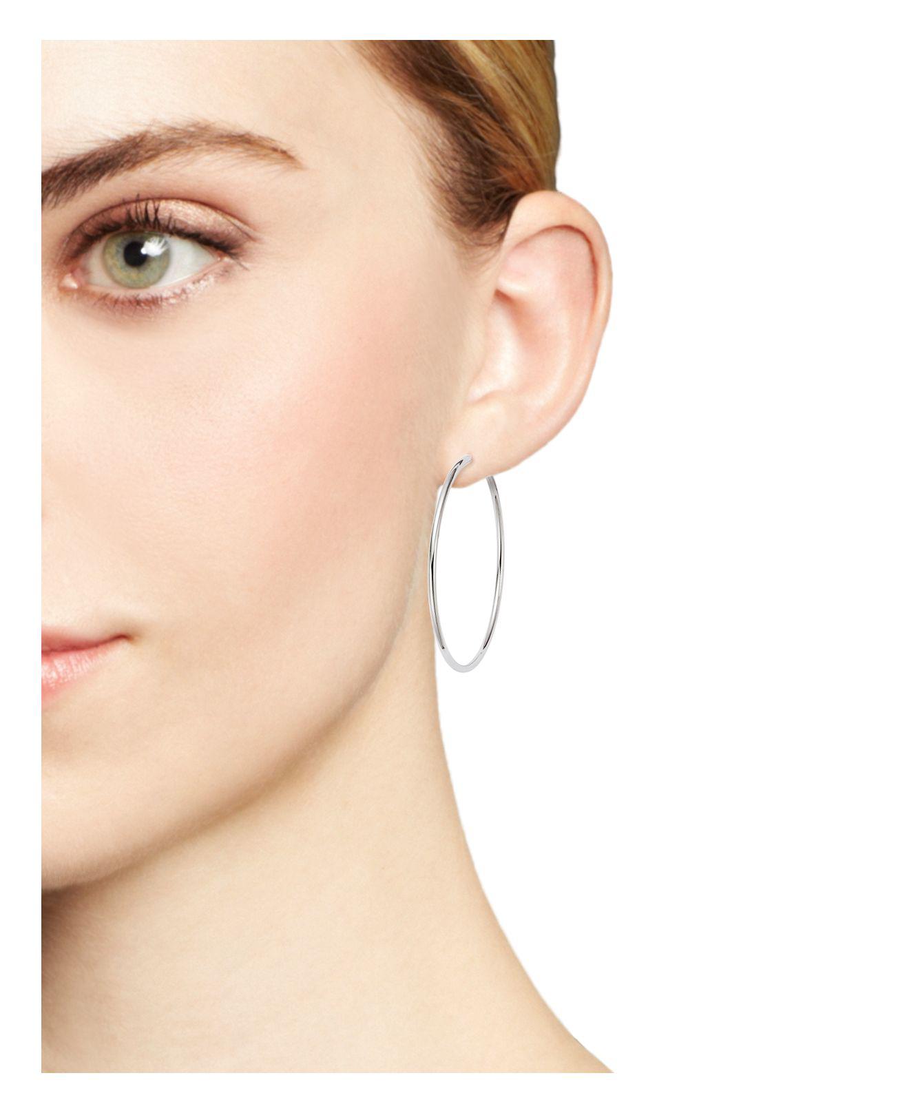 Lyst Bloomingdale S 14k White Gold Endless Hoop Earrings In Bloomingdale S 14k White Gold Endless Hoop Earrings Lyst View Fullscreen