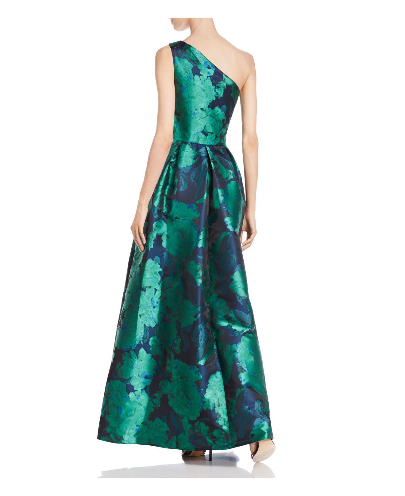 carmen marc valvo green dress