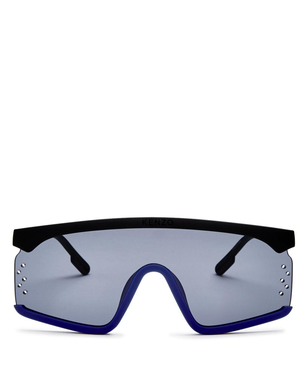KENZO Women's Mirrored Shield Sunglasses in Blue Lyst