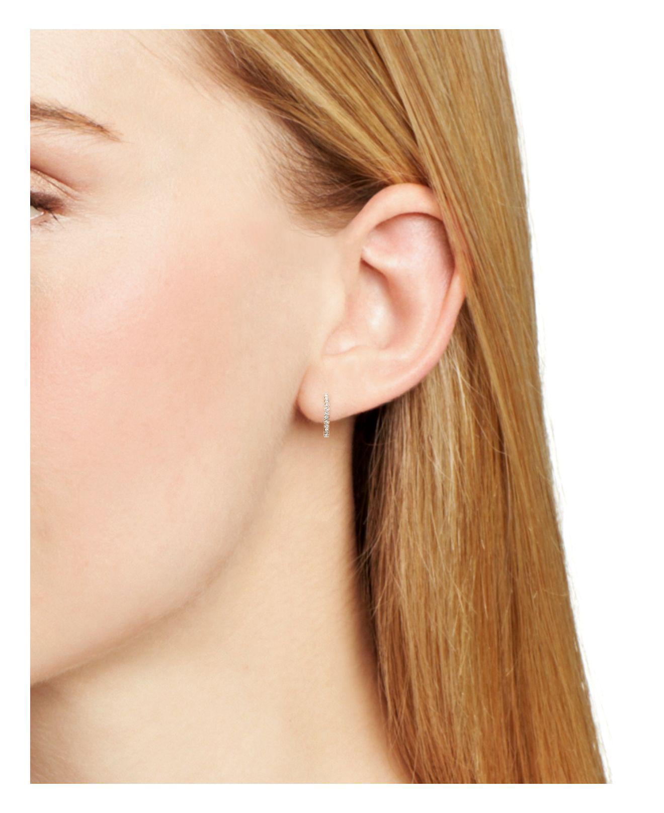 Lyst Nadri Pavé Hoop Earrings In Metallic Save 55 Nadri Metallic Pavé Hoop Earrings Lyst View Fullscreen